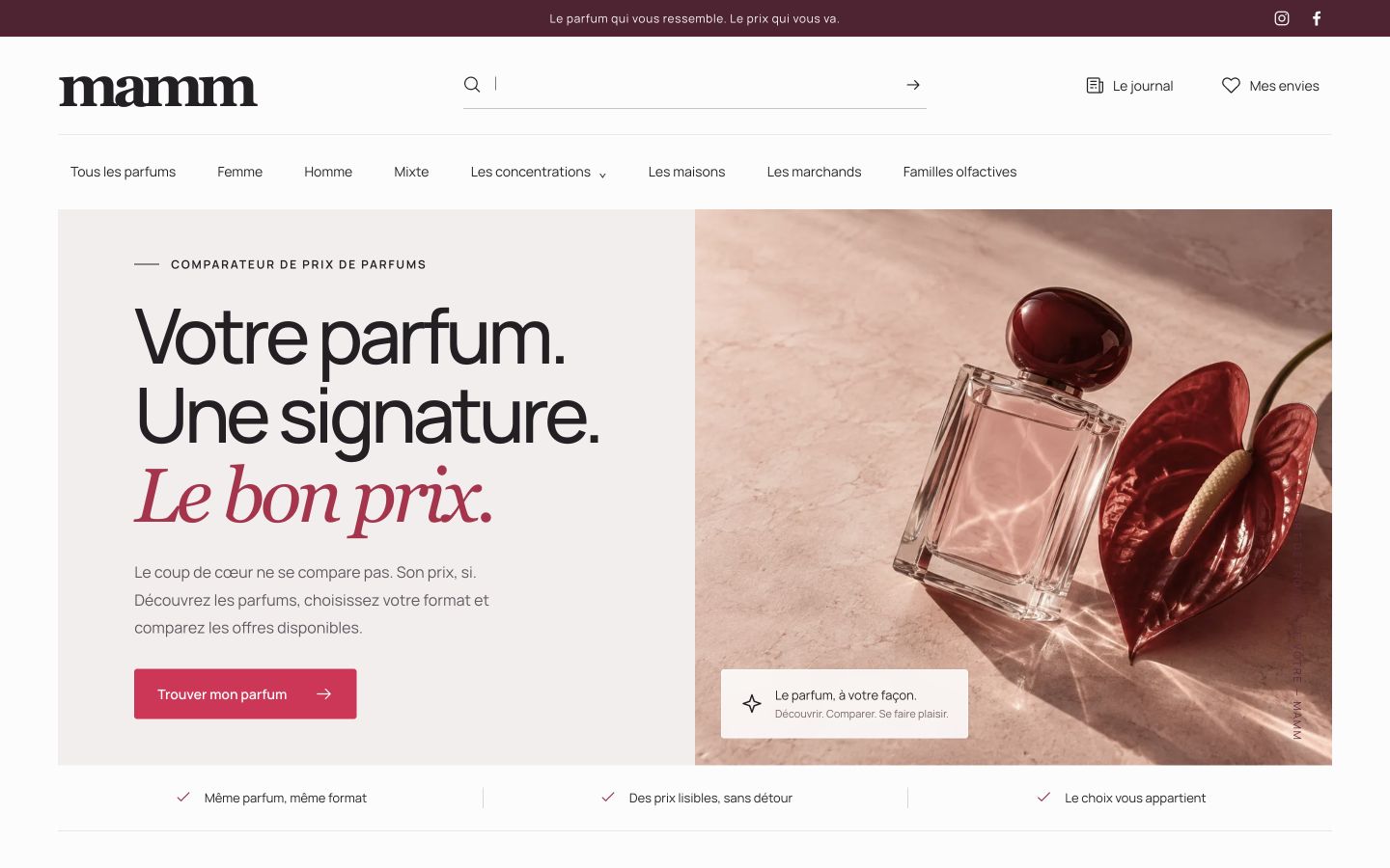 Aperçu fidèle du site MAMM : logo, typographie et couleurs d’origine, 13 octobre 2026